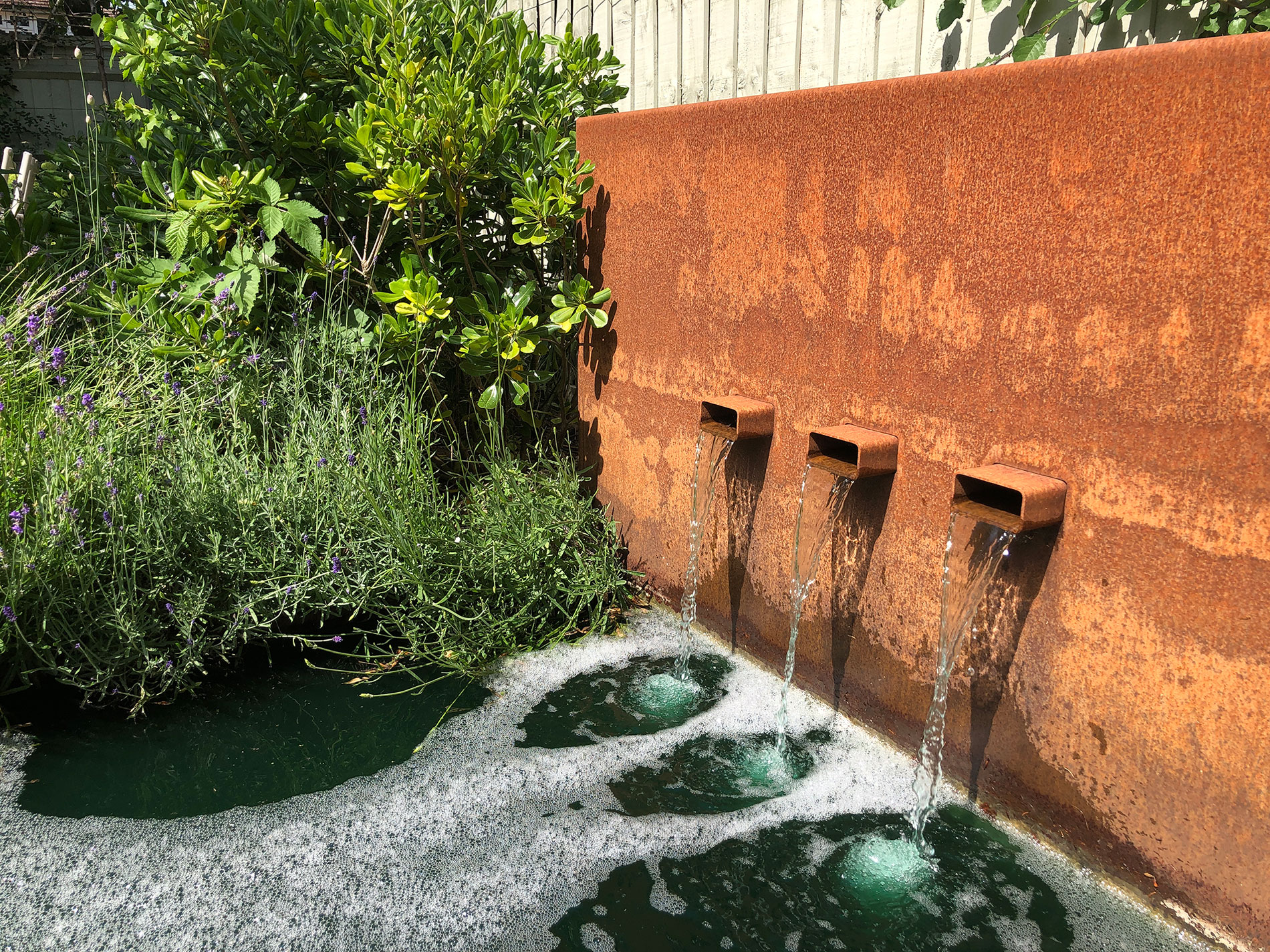 Corten water feature, Berkhamsted